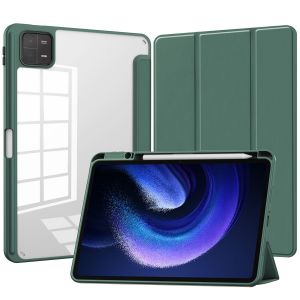 Coque Compatible Xiaomi Mi Pad 6/Mi Pad 6 Pro (11 Pouces, Mod&egrave;le 2023) Avec Porte-Stylet, &Eacute;tui Housse Arri&egrave;re Transparent Fin Support Antichoc Tablette - Neuf