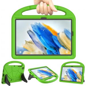 Kids Coque Pour Samsung Galaxy Tab A8 10,5"" 2022,Coque L&eacute;g&egrave;re Et Antichoc Adapt&eacute;e Aux Enfants Avec Poign&eacute;e Et Support Pour Galaxy Tablet A8 10,5"" (Sm-X200/X205/X207)-Vert - Neuf