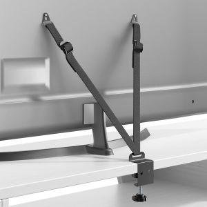 MEVRONISSHOP-Meubles et T&eacute;l&eacute;viseur S&eacute;curit&eacute; Anti-basculement, Ajustable Sangle de Serrage et Punch-Free Clamp pour Baby Proofing, Con&ccedil;u pour s'adapter &agrave; n'importe quel t&eacute;l&eacute;viseur avec trous de VESA - Neuf