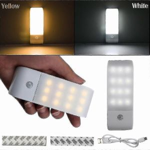 12led armoire veilleuse Pir infrarouge autocollant rechargeable USB détecteur de mouvement capteur à induction placard couloir lampe - Neuf