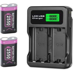 Manette Xbox One Batterie Rechargeable Avec Chargeur Compatible Avec Xbox Series X|S/Xbox One/Xbox One S/Xbox One X/Xbox One Elite Manette Sans Fil - Neuf