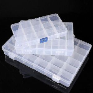 15/10/24/36 Grille R&eacute;glable Bead Organizer Jewelry Box Storage Case - Neuf