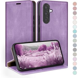 JGD-Coque pour Samsung Galaxy A56 avec RFID Blocage Etui &agrave; Rabat en Cuir de Premium,Fentes pour Cartes,Coques de Case,Cover &agrave; Rabat pour Samsung A56 Portefeuille Lilas Violet - Neuf