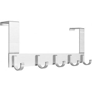 Ventes promotionnelles La Porte Manteau Vêtements Cintre Rack Anjuer 5 Crochets pour Chambre Salle de Bain Cuisine Porte,Serviettes Chapeaux Peignoirs Clés Sacs à main Crochets Accessoire - Neuf