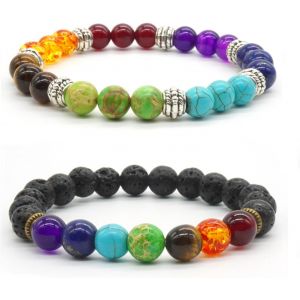 Kal-Bracelet En Pierre De Lave, Bracelet De Bouddhisme Zen 2x Bracelet De Yoga En Énergie Thérapeutique Bracelet De Bouddha De Guérison De Chakra - Neuf