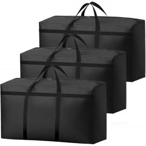 Subzonal-Lot De 3 100l Rangement Vêtement, 600d Oxford Imperméable Sac Rangement Vêtement, Sac Demenagement Grand Format Rangement Sous Lit Habits Pour Oreillers, Édredons, Couvertures - Neuf