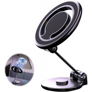 CHENG-Support Telephone Voiture Magnetique pour MagSafe, Support de T&eacute;l&eacute;phone Magn&eacute;tique de Voiture, pour iPhone 16/15/14/13/12 et Tous, et &eacute;tui MagSafe, Autre Smartphone avec Plaque M&eacute;tallique - Neuf