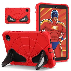 Coque Spider Antichoc Pour Enfants,Pour Samsung Galaxy Tab A9,8.7 Pouces,Sm-X110 X115 X117,En Silicone + Housse Pour Tablette Pc,Béquille Intégrée-Tab A9 8.7 Sm-X110-Red Black - Neuf