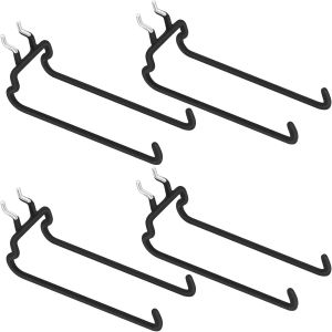 Pack de 10 Pegboard Crochets, porte-Foret, Pegboard, Double Outil de Puissance, Noir Pegboard, Plat Utilitaire de Crochet, d'un établi et d'Organisation de Garage Accessoire (7,5 x 2,8 x 3,6 pouces) - Neuf