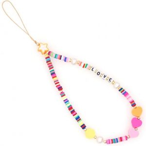 Kal-Dragonne De Lanière De Téléphone Perlée, Sangle De Chaîne De Téléphone Perlée De Couleur Arc-En-Ciel De Perle Détoile De Fruits Anti-Perdue Pour Les Femmes Fille - Neuf