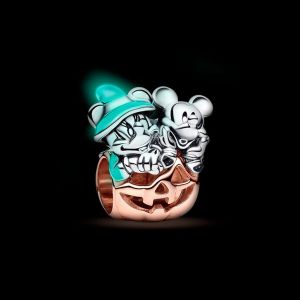 Charme Femme Argent 925 Halloween Pumpkin Mickey Minnie Glow Perles Breloque Compatible Avec Diff&eacute;rents Bracelets Et Collier - Neuf