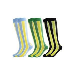 Chaussettes De Compression Pour Hommes Et Femmes - 15-20 Mmhg, Lot De 3 Paires Pour La Course &Agrave; Pied, Le Cyclisme Et Les Activit&eacute;s Sportives - Neuf