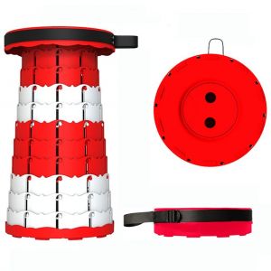 Tabouret De Camping Telescopique En Plastique Arc-En-Ciel, Pliable, Leger Et Reglable, Ideal Pour La Randonnee, La Plage Ou La Salle De Bain - Neuf
