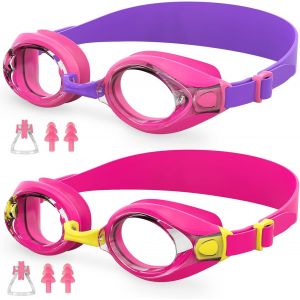 Kalanka-Lunettes Piscine Enfants 5-13ans, Lunettes De Natation Pour Enfants Garçons Et Filles, Antibuée Anti-Fuites Et Protection Uv Avec Bouchons D'oreille Et Pince-Nez - Neuf