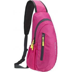 RFCBC-Saccoche Bandouliere Sac De Poitrine - Nylon Hydrofuge, Coussin En Filet En Nid D'Abeille, Poids Léger Sac De Sport Slim Bag Pour La Randonnée Voyage Vélo Promenade De Chien - Neuf