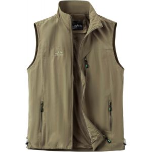 Cauc-Homme Gilet De P&ecirc;che Veste De Sport &Agrave; S&eacute;chage Rapide Manteau De Plein Air L&eacute;g&egrave;re Respirant Veste Sans Manches Loisirs Chasse Camping Gilet De Photographie - Neuf