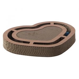 Jouet &Agrave; Griffer Pour Chat 42 Cm En Forme De CUr Avec Balle Sonore - Neuf