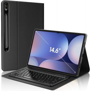 Samsung Galaxy Tab S10 Ultra / S9 Ultra Clavier 14.6'', AZERTY Français Clavier Magnétique BT sans Fil Étui pour Tab S10Ultra 2024 /S9Ultra 2023 Noir - Neuf