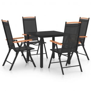 Prolenta Premium - Ensemble &Agrave; Manger De Jardin 5 Pcs Aluminium Noir - Neuf