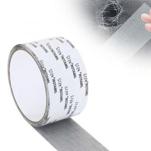 Ruban de réparation autocollant pour moustiquaires et moustiquaires, 5 cm x 2 m, ruban de réparation pour moustiquaires de fenêtre, moustiquaires d'insectes, moustiquaires et insectes, filets - Neuf