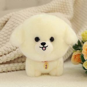 ZU Kawaii Teddy Pets Chiot moelleux réaliste Poupée douce Mignon Petit Chow Pomeranian Corgi Yorkie Jouets en peluche avec charme Cadeau pour fille-poméranien - Neuf