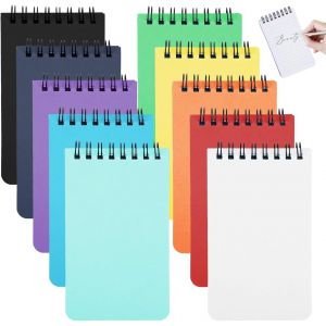 Kaxdl-Lot De 10 Bloc Notes Petit A7 Multicolore,Mini Cahiers À Spirale,10 Couleurs Blocs Mémo,Cahier De Poche,Petit Carnet De Notes De Poche,Coloré Bloc Note A7 Pour L'école Bureautique,100 Pages Lig - Neuf