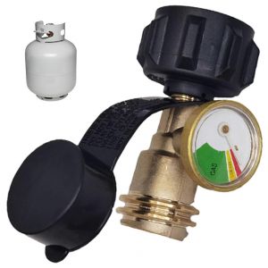 R&eacute;servoir de Propane Utilisation de la Jauge de R&eacute;servoir de Propane de Jauge Indicateur de Niveau avec la Lueur dans Le noir Cadran M&eacute;tal Compl&egrave;te Adaptateur pour BBQ Gril &agrave; Gaz - Neuf