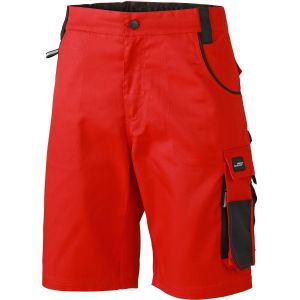 Bermuda De Travail Homme - Jn835 - Rouge - Neuf