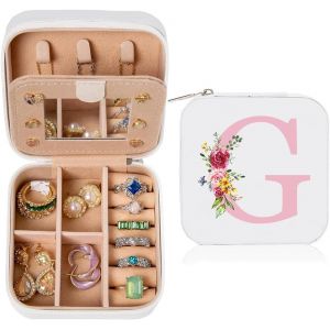Shiba-Boite A Bijoux De Voyage, Boîte À Bijoux Portable, Petite Boîte De Rangement De Bijoux Avec Miroir, Organisateur De Bijoux C[1 - Neuf