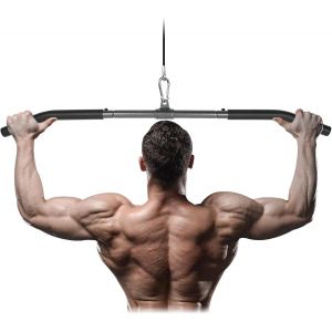 Barre Tirage Musculation, Détachable Barre Tirage Longue Barre Tirage Dos Musculation Barre Tirage Pour Biceps Triceps Barre De Traction Avec Articulation Pivotante[Ela710173] - Neuf