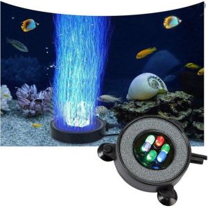 Bulleur À Air Led Pour Aquariums - Lumière Rvb Colorée Et Installation Facile, Idéal Pour L'eau Douce, L'eau Salée Et La Culture Hydroponique - Neuf