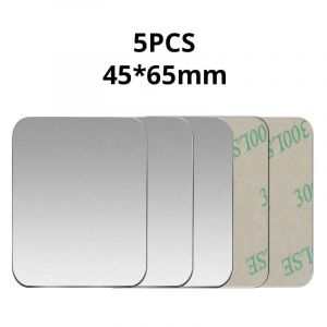 Plaque Métallique Pour Support De Téléphone De Voiture Magnétique Universel Feuille De Fer Disque Autocollant Support Téléphone Portable Support Magnétique Pour Iphone-5pcs 45x65mm Silver- - Neuf