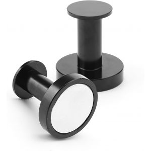 MEVRONISSHOP-2 Pi&egrave;ces Crochet Magnetique,Crochets Magn&eacute;Tiques,Crochet Aimant&eacute; pour M&eacute;Tal,Porte,Barbecue,R&eacute;Frig&eacute;Rateur,Casier,Crochet Magn&eacute;Tique en N&eacute;Odyme pour Serviettes 36 Mm-Aimants Puissants-30 K - Neuf