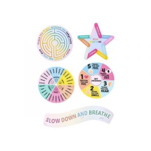 5 autocollants textur&eacute;s pour s'agiter et soulager le stress - Neuf