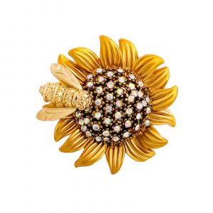 Broche Fleur De Cristal, Broche D&eacute;licate Pour Femmes Et Jeunes Filles, Bijou, &Eacute;l&eacute;gante Broche Fleur, Voir Illustration - Neuf