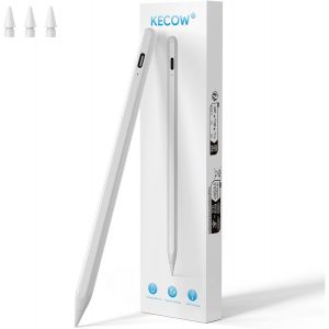 Stylet pour iPad 2018-2024, iPad Pencil avec Adsorption Magn&eacute;tique & Rejet de Palme, Apple Pencil pour iPad Air M2/3/4/5, iPad Pro M4, iPad Pro 11"" 4/3/2/1, iPad Pro 12,9"" 3/4/5/6, iPad Mini 5/6 - Neuf