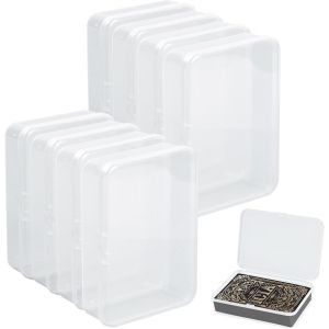 Eryi-8 Pcs Boîtes De Rangement En Plastique 105 * 76 * 25mm Étuis De Rangement Vides Étui À Cartes Transparent Pour Cartes À Jouer Boîtes De Stockage Cartes À Collectionner Étui De Voyage Réutilisabl - Neuf