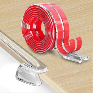 Bande De Protection De Bord En Silicone,3m Protecteurs D'angle De Protection Pour Bébé Pour Enfants Pré-Ruban Adhésif Garde D'angle De Bord De Sécurité Pour Bébé Pour Armoires De Table Tiroirs - Neuf