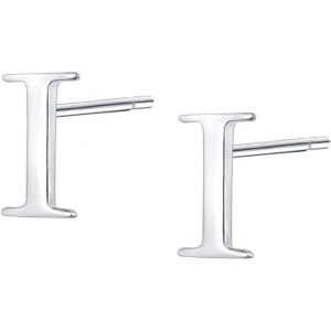 925 Sterling Boucle D'oreille Argent, Lettre Initiale Clou D'oreille Pour Femme Fille, Petite Lettre Alphabet A-Z Oreille Bijoux Enfants - Neuf