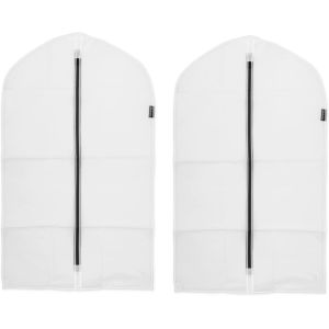 - Housse &agrave; V&ecirc;tements M - Sac de Protection - Rangement dans la Penderie - Organisateur de Portemanteau - Sac &agrave; Suspendre - Convient aux Manteaux & aux Robes - Lot de 2 - White - 60 x 100 cm - Neuf