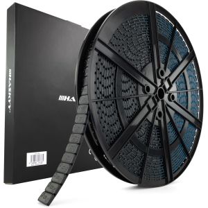 Mevronisshop-5 Kg De Masses D'&eacute;quilibrage Adh&eacute;sives Autocollantes 1000 X 5 G Noir Rouleau De Poids Avec Bord D&eacute;tachable, Poids D'&eacute;quilibrage 19 Mm De Long, Barrette Adh&eacute;sive Pour Jantes En Acier Et E - Neuf