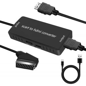 Adaptateur Péritel Hdmi Pour Tv - Convertisseur Scart Vers Hdmi Hd 720p/1080p Pour Hdtv/Monitor/Stb/Xbox/Ps3/Sky Dvd - Neuf