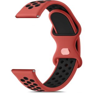 Watch Strap 22mm 20mm Men Women New Waterproof Silicone Strap 22mm 20mm Smartwatch Accessories Two Colors Breathable Wristbands For Men Women - Neuf