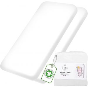 Teppc-Cloudsoft Drap Housse Cododo100% Coton Bio Pour Lit Bébé | Luxe Blanc Immaculé Pour Lits Bébé White Sheets 55 X 90 Cm | Compatible Avec Le Berceau Bébé (Couleur Blanche) - Neuf