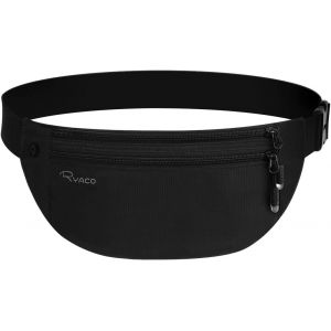 nzqaf-RYACO Pochette Ceinture de Voyage Sécurisée Sac étanche avec Technologue RFID Pochette de Femme ou Homme pour Argents, Passeports, Crédit et Téléphone Ajustable Ultra Fin Pochette Ceinture - Neuf