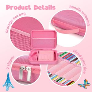 MEVRONISSHOP-tui de rangement portable compatible avec 3Doodler Start+ Essentials (2024), sac de transport pour stylo d'impression 3D, recharges, adaptateur secteur, câble et accessoires, rose - Neuf