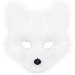 Masque Animal Renard Loup Halloween F&ecirc;te Cosplay Costumes Accessoires Peluche Chat Demi-Visage Masque Carnaval No&euml;l Mascarade.[J272] - Neuf