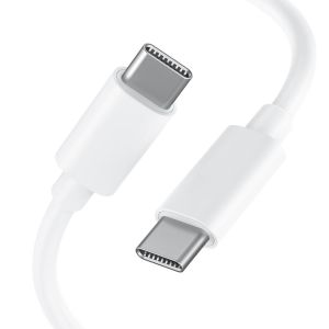 Thef-Qc 4.0 Câble Usb C Vers Usb C 100w, 2m Cable Chargeur Usb Type C Charge Rapide Pour Iphone16/15, Macbook Air/Pro, Ipad, Samsung, Xiaomi, Huawei, Google Pixel, Switch, Fil Usb Type C, Blanc - Neuf