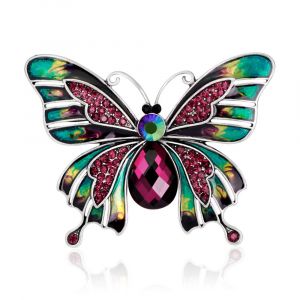 Bague Papillon Pour Foulard, Cadeau Pour Femme, Pince À Foulard Dans Un Coffret Cadeau, Épingle À Châle, Broche Strass Pour Foulard, Pinces Mode Pour Vêtements, Boucle Pour Foulard - Neuf