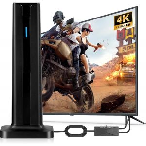 Antenne TV HD d'intérieur,magnétique d'intérieur Portable,récepteur d'antenne TV numérique terrestre Haute Performance à Longue portée pour téléviseurs - Neuf